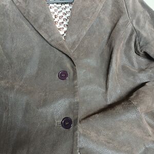 Pierre Cardin Brown Blazer with Purple Buttons